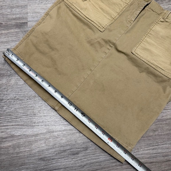 J.Crew City Fit Khaki Utility Skirt Size 12 Tan Cotton Blend Stretch 77388 - Picture 6 of 9